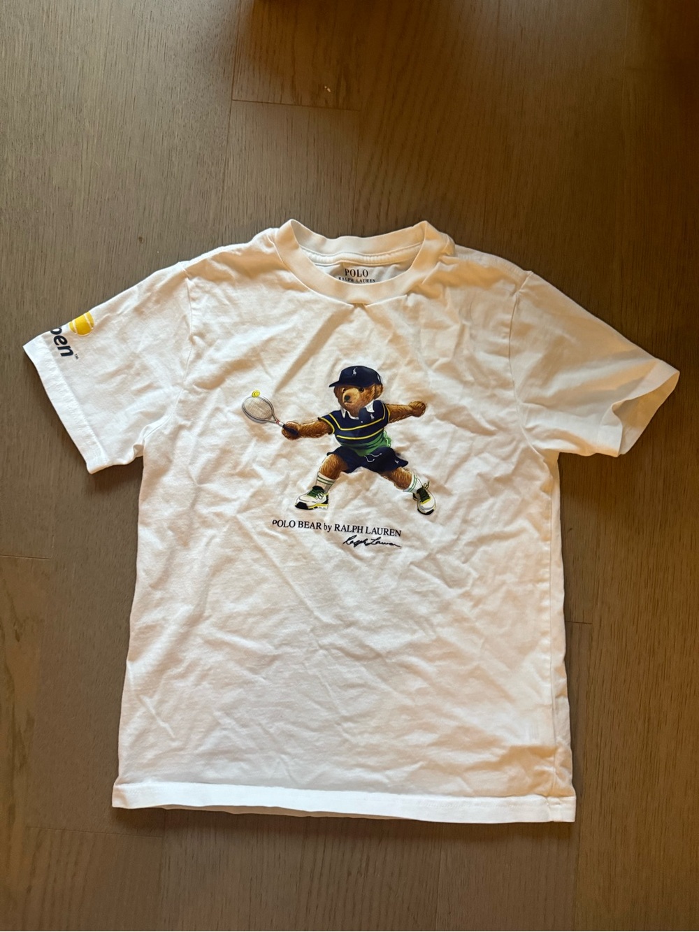 Ralph Lauren White Polo Bear Tennis Tee